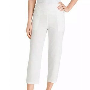 Chico's Women's Zenergy UPF Neema Knit-Waist Crops White XL (18) NWT